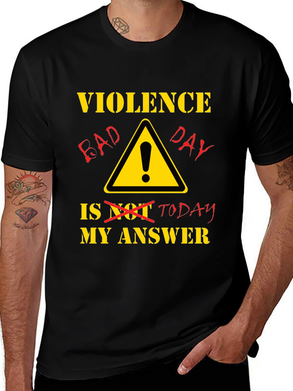 Violence Bad Day T-Shirt - Black Humor Tee