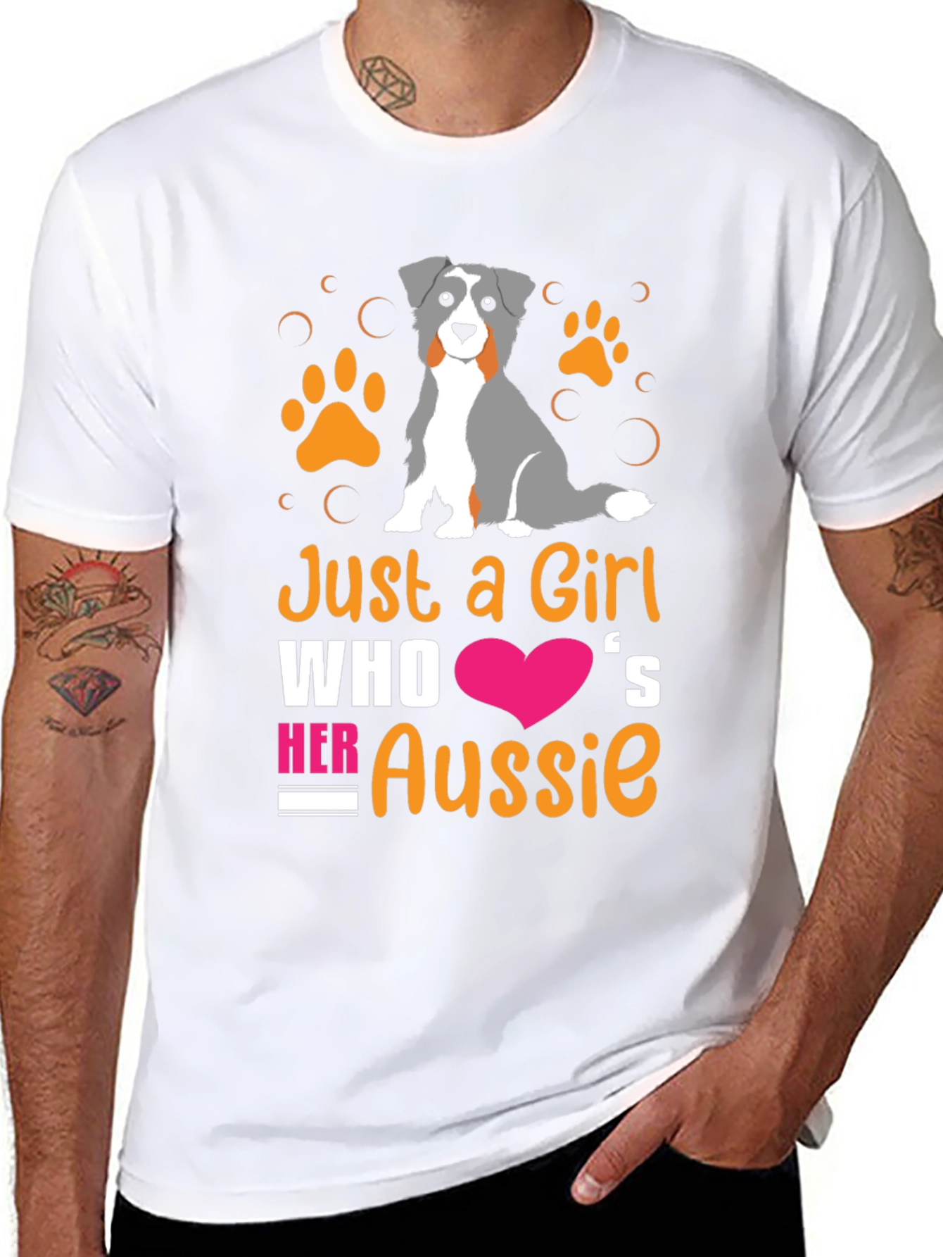 Just a Girl Who Loves Her Aussie T-Shirt