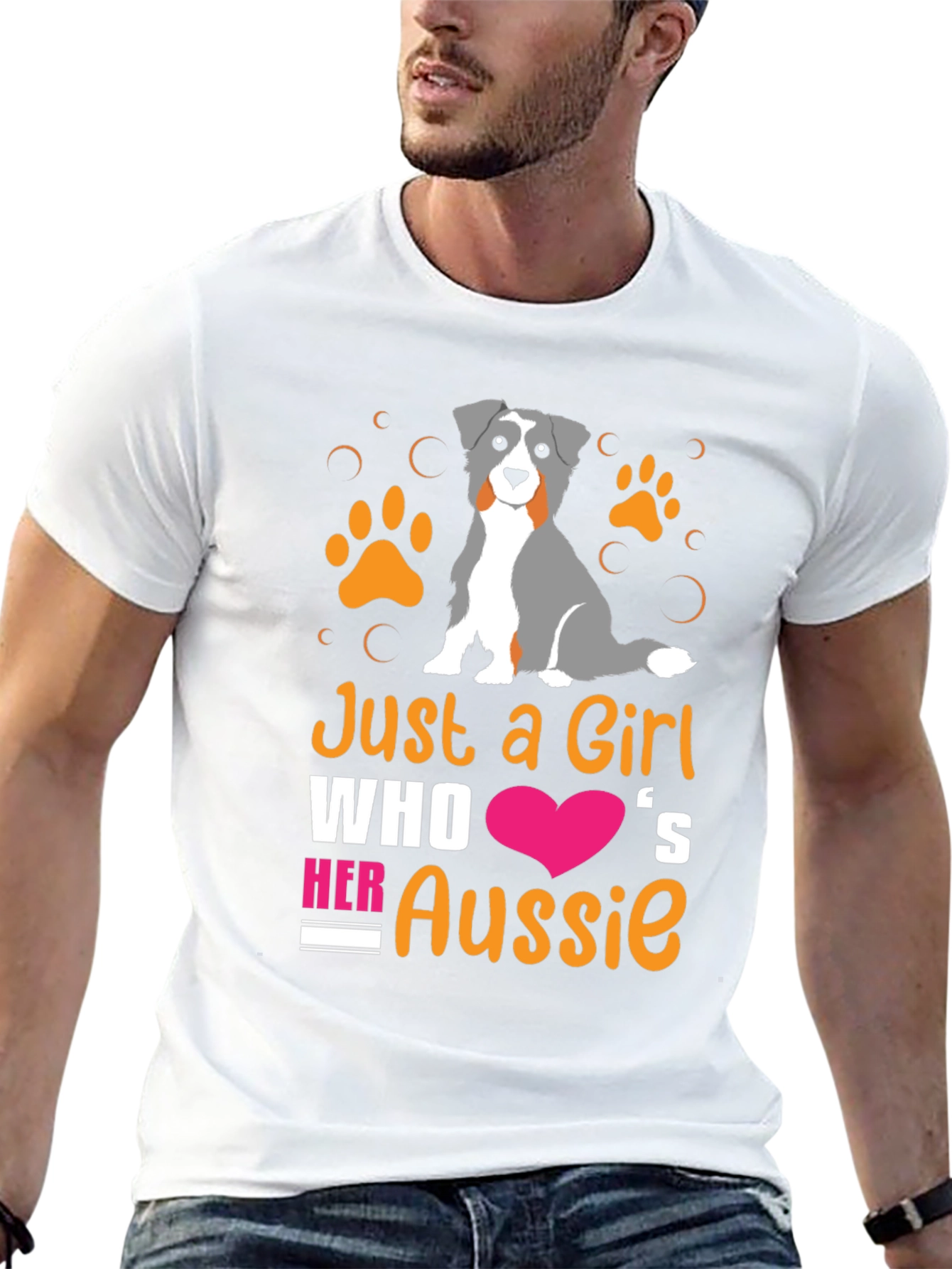 Just a Girl Who Loves Her Aussie T-Shirt
