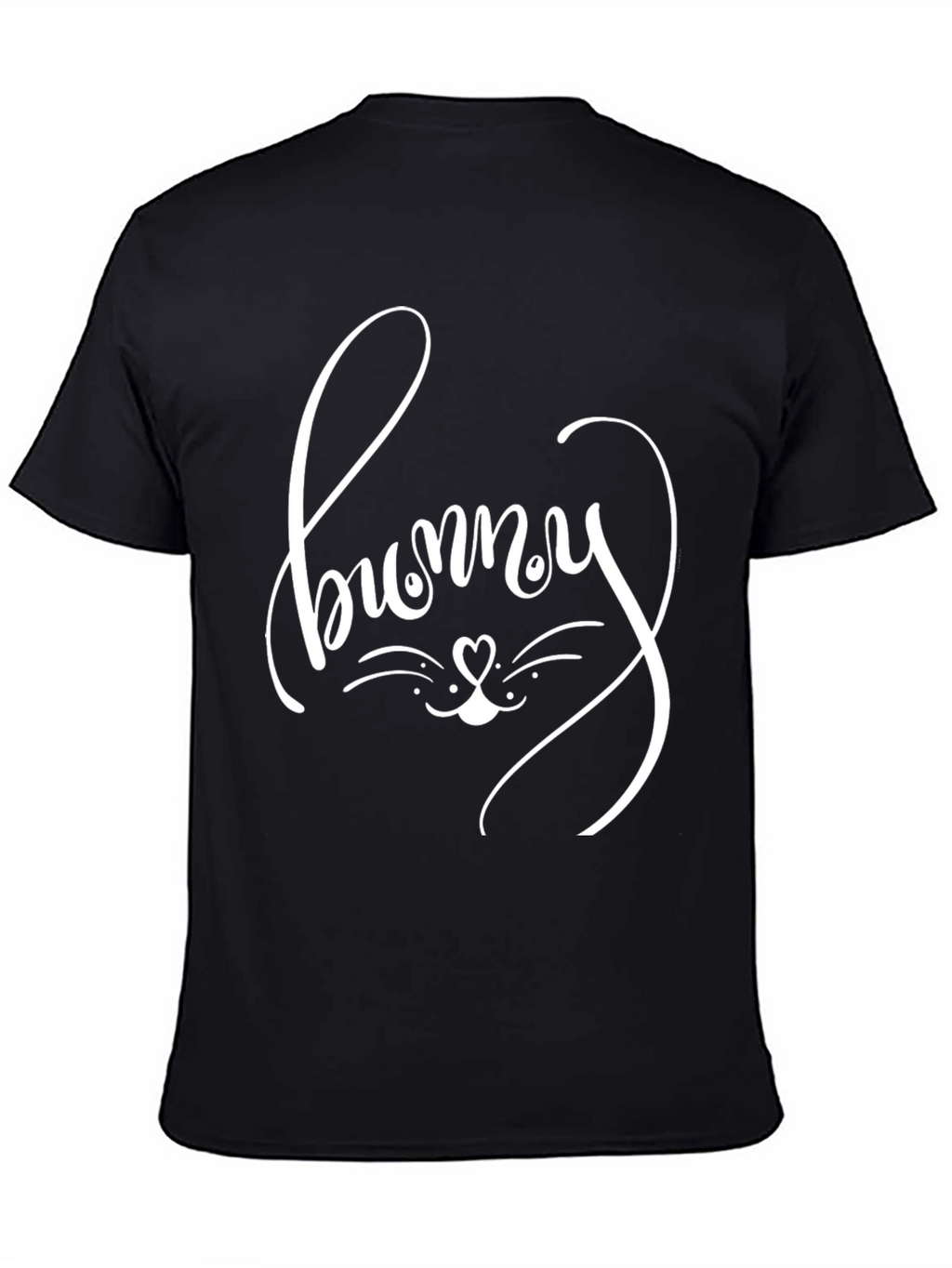 Bunny Graphic Tee - Black Cotton Blend