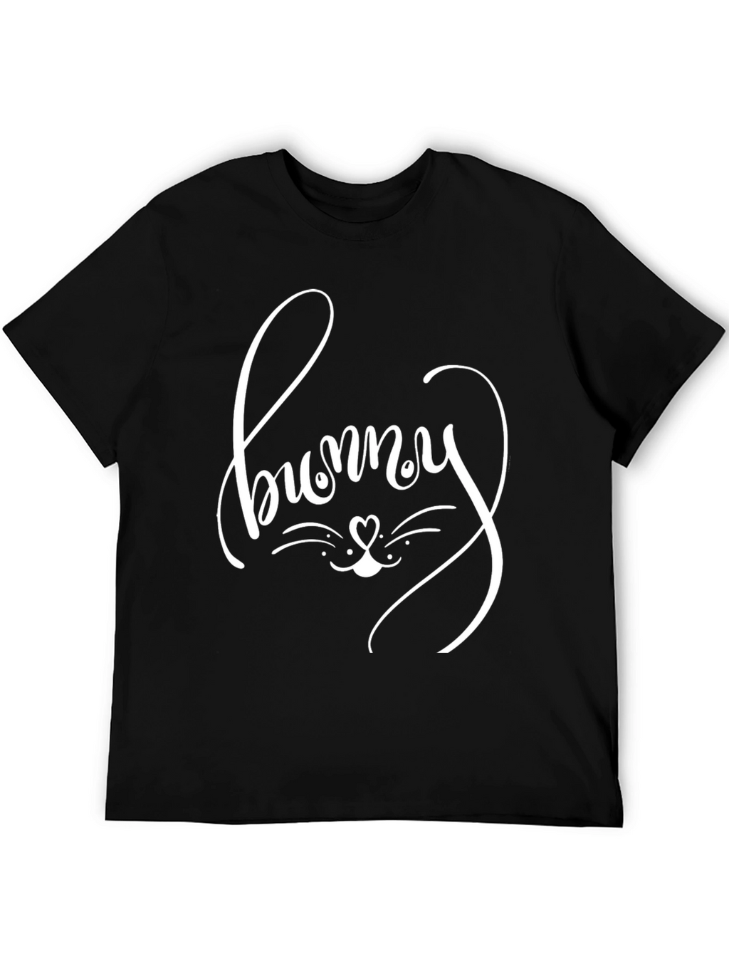 Bunny Graphic Tee - Black Cotton Blend