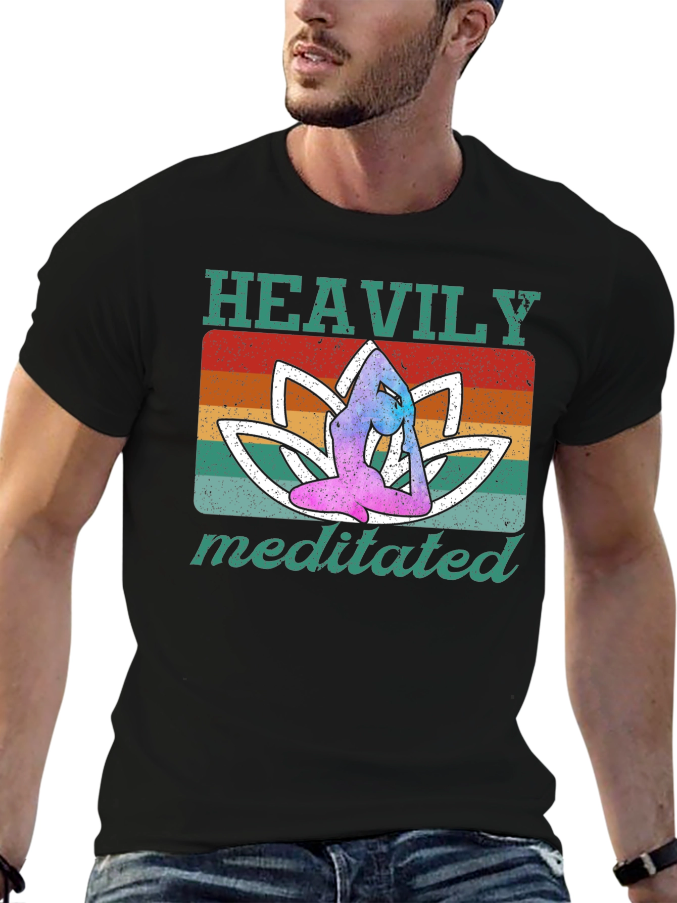 Heavily Meditated Yoga Graphic T-Shirt