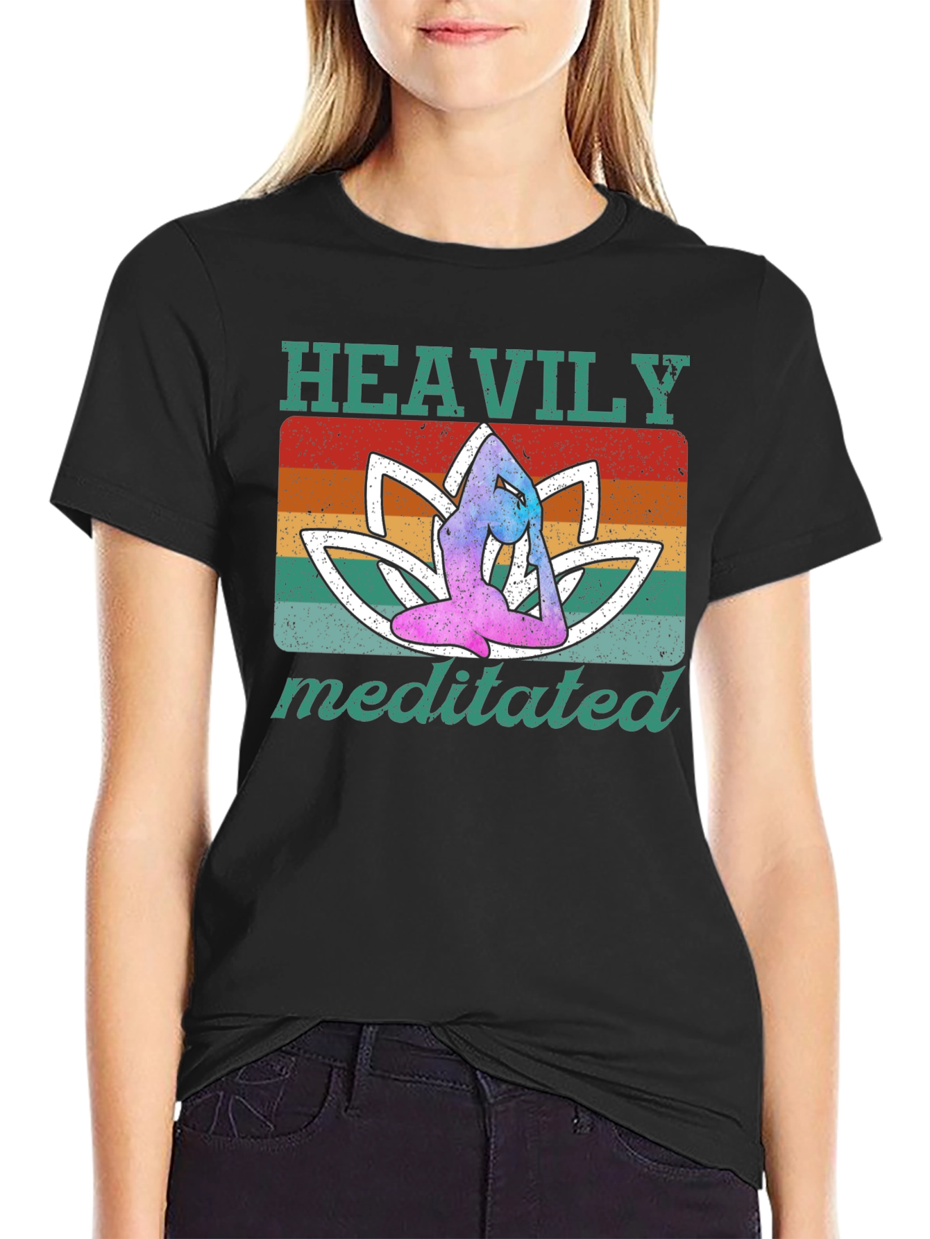 Heavily Meditated Yoga Graphic T-Shirt