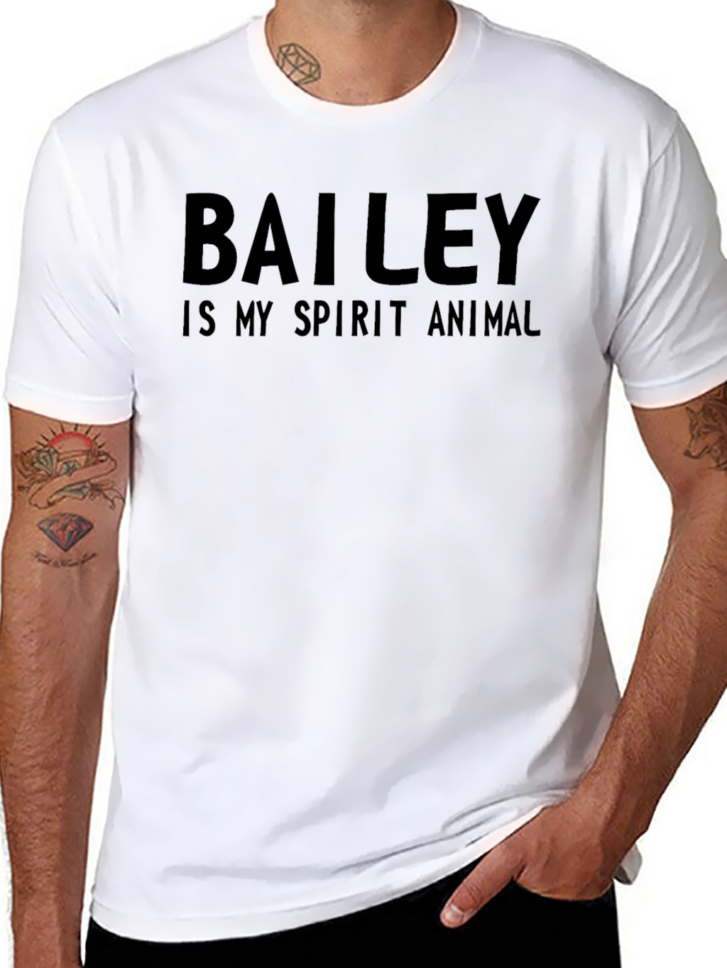 Bailey is My Spirit Animal Graphic Tee - Black