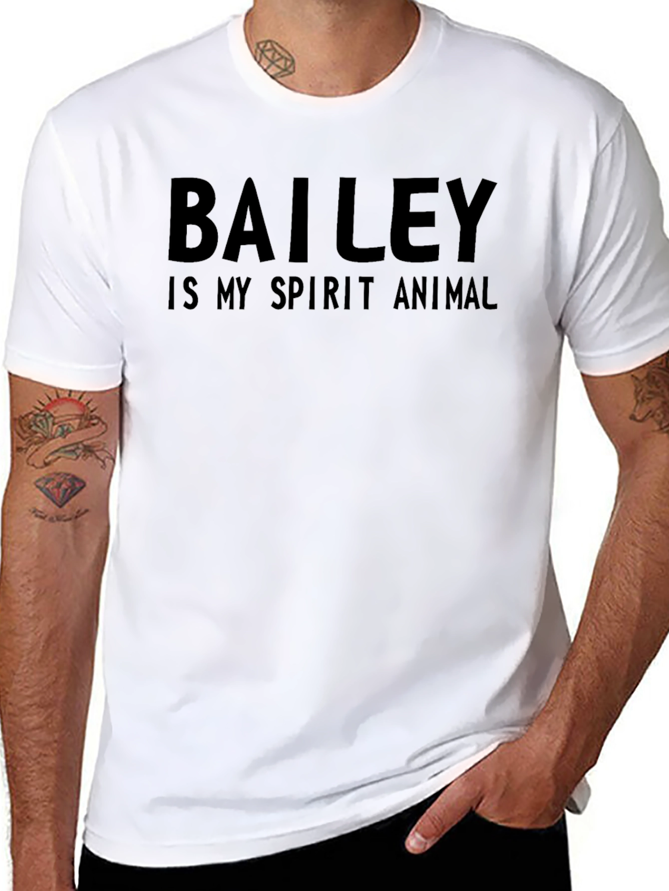 Bailey is My Spirit Animal Graphic Tee - Black
