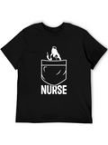 Nurse Pocket T-Shirt - Novelty Graphic Tee