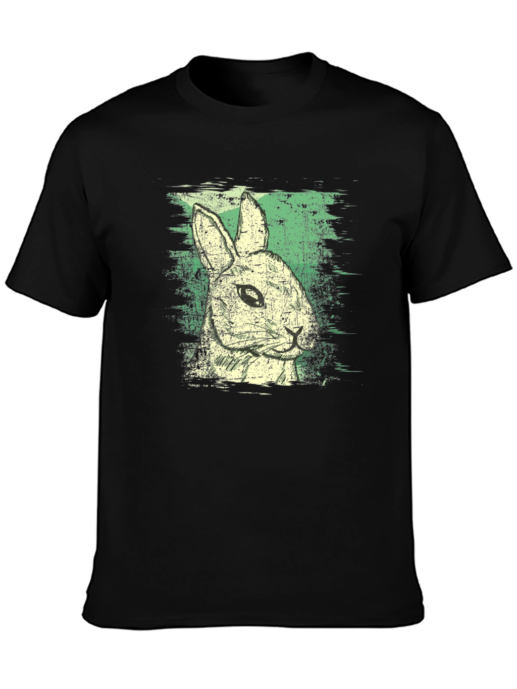Rabbit Graphic Print Crew Neck Tee