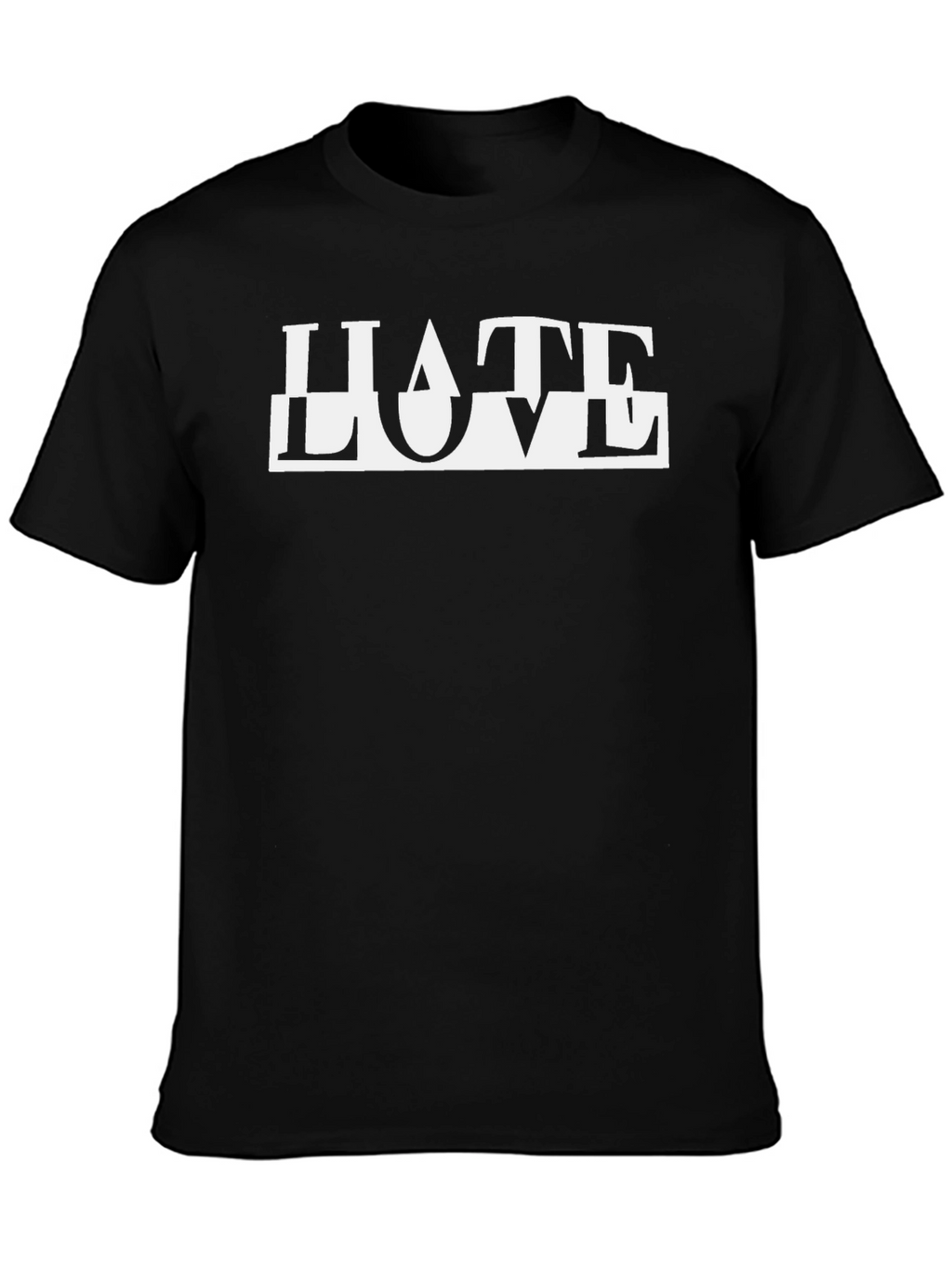 HATE LOVE Graphic Tee - Black T-Shirt