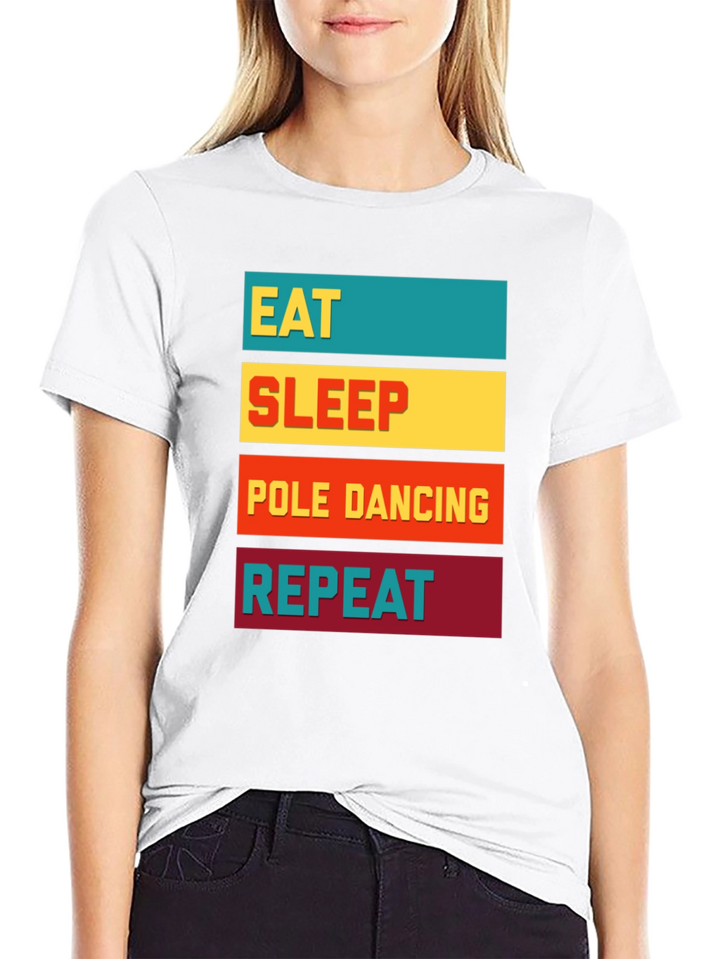 Eat Sleep Pole Dancing Repeat Graphic Tee