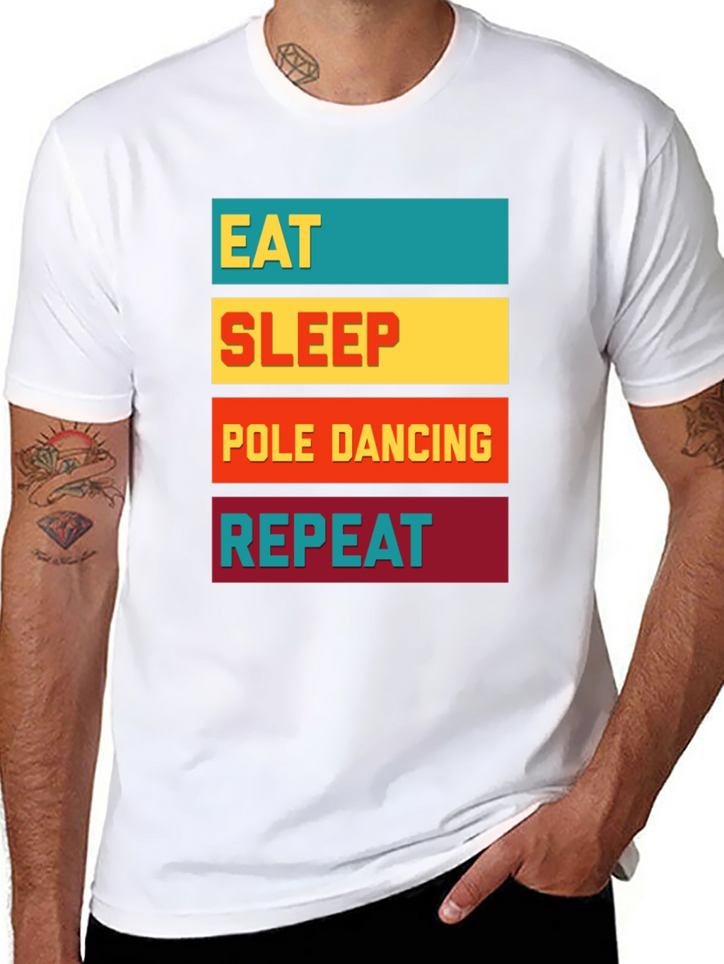 Eat Sleep Pole Dancing Repeat Graphic Tee