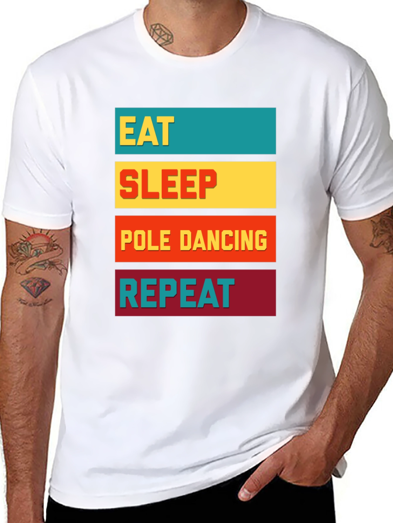 Eat Sleep Pole Dancing Repeat Graphic Tee