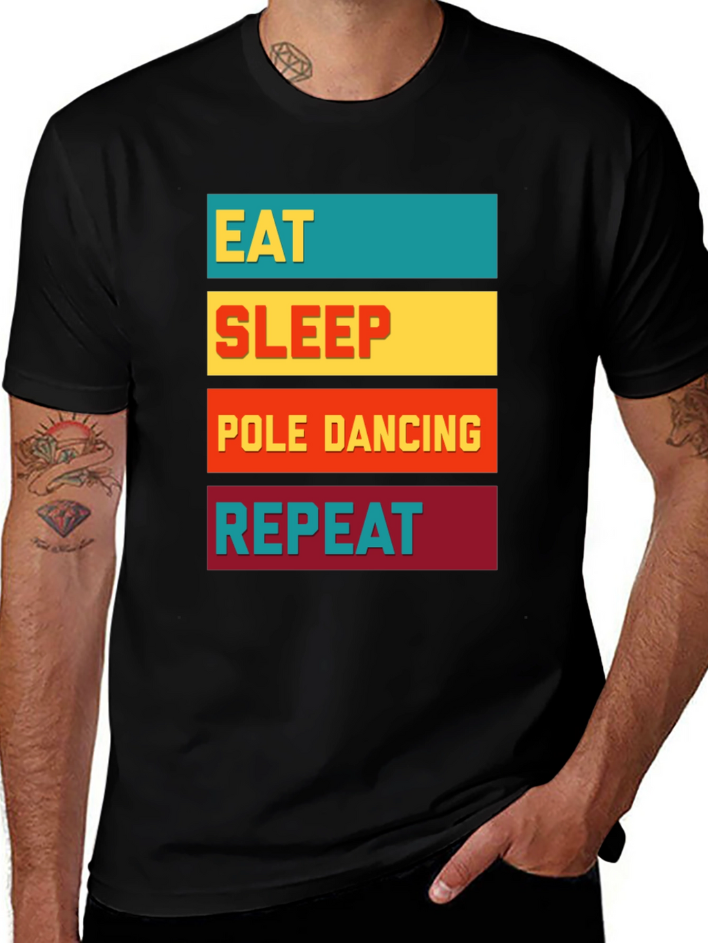 Eat Sleep Pole Dancing Repeat Graphic Tee
