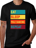 Eat Sleep Pole Dancing Repeat Graphic Tee