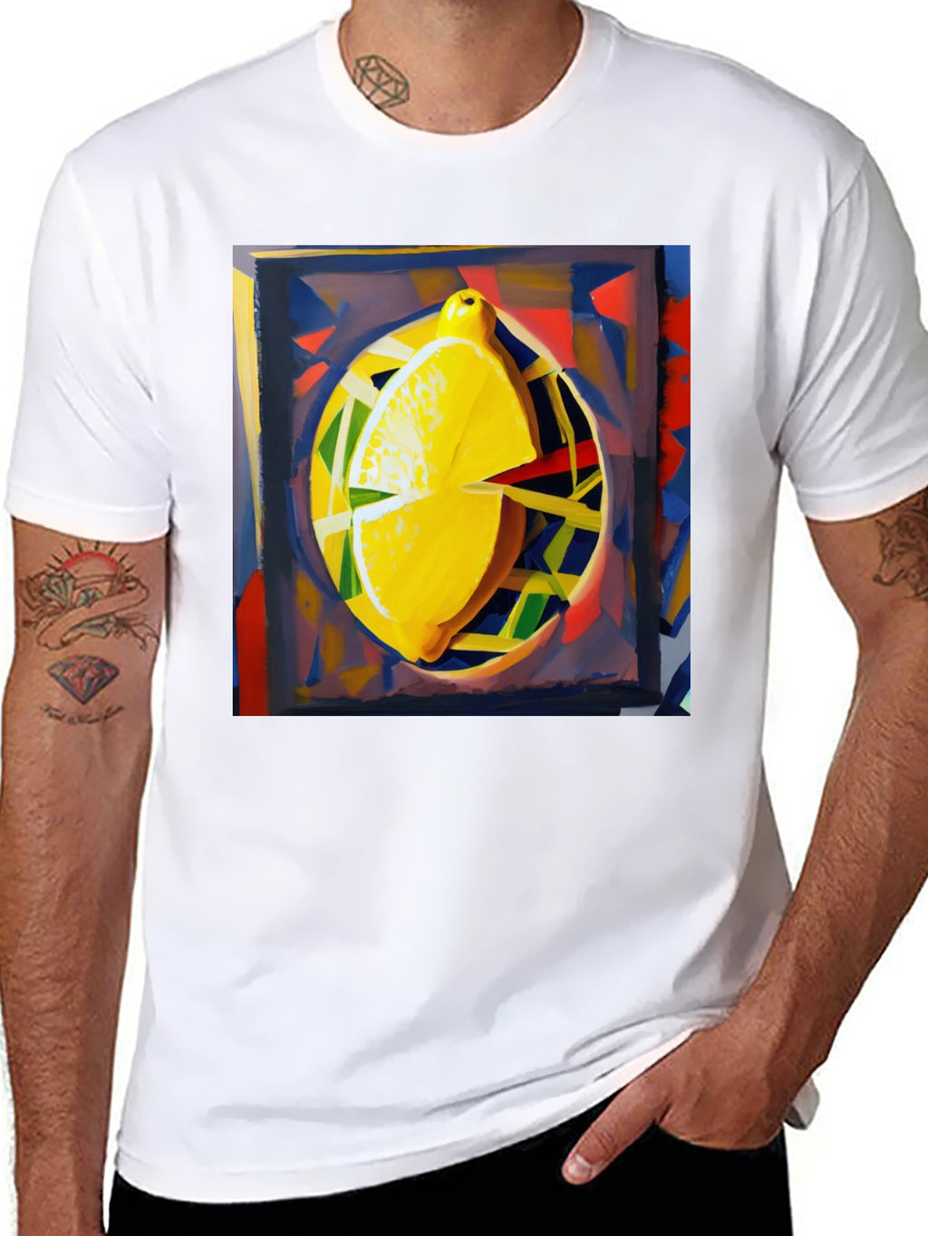 Abstract Lemon Graphic Tee