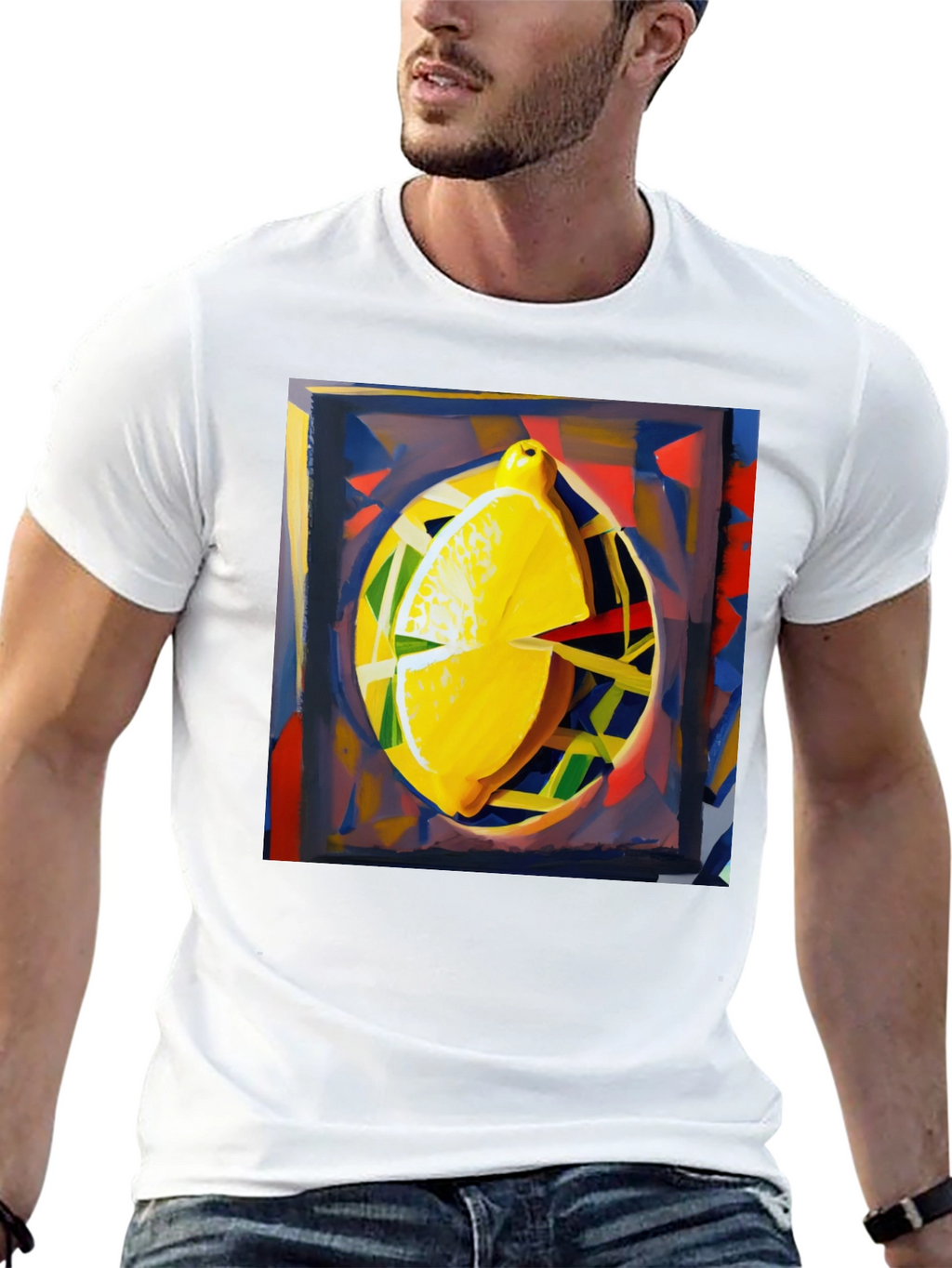 Abstract Lemon Graphic Tee