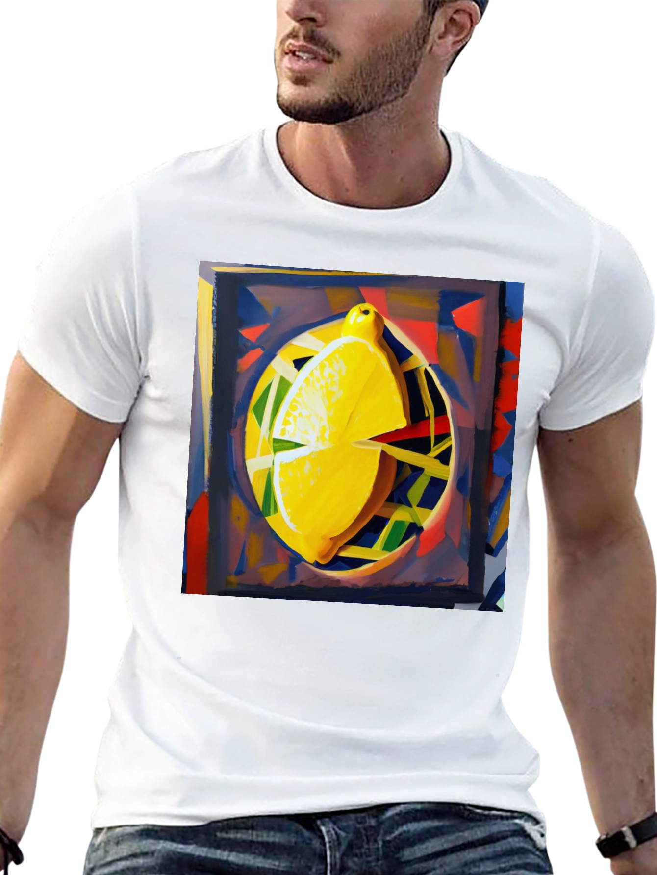 Abstract Lemon Graphic Tee