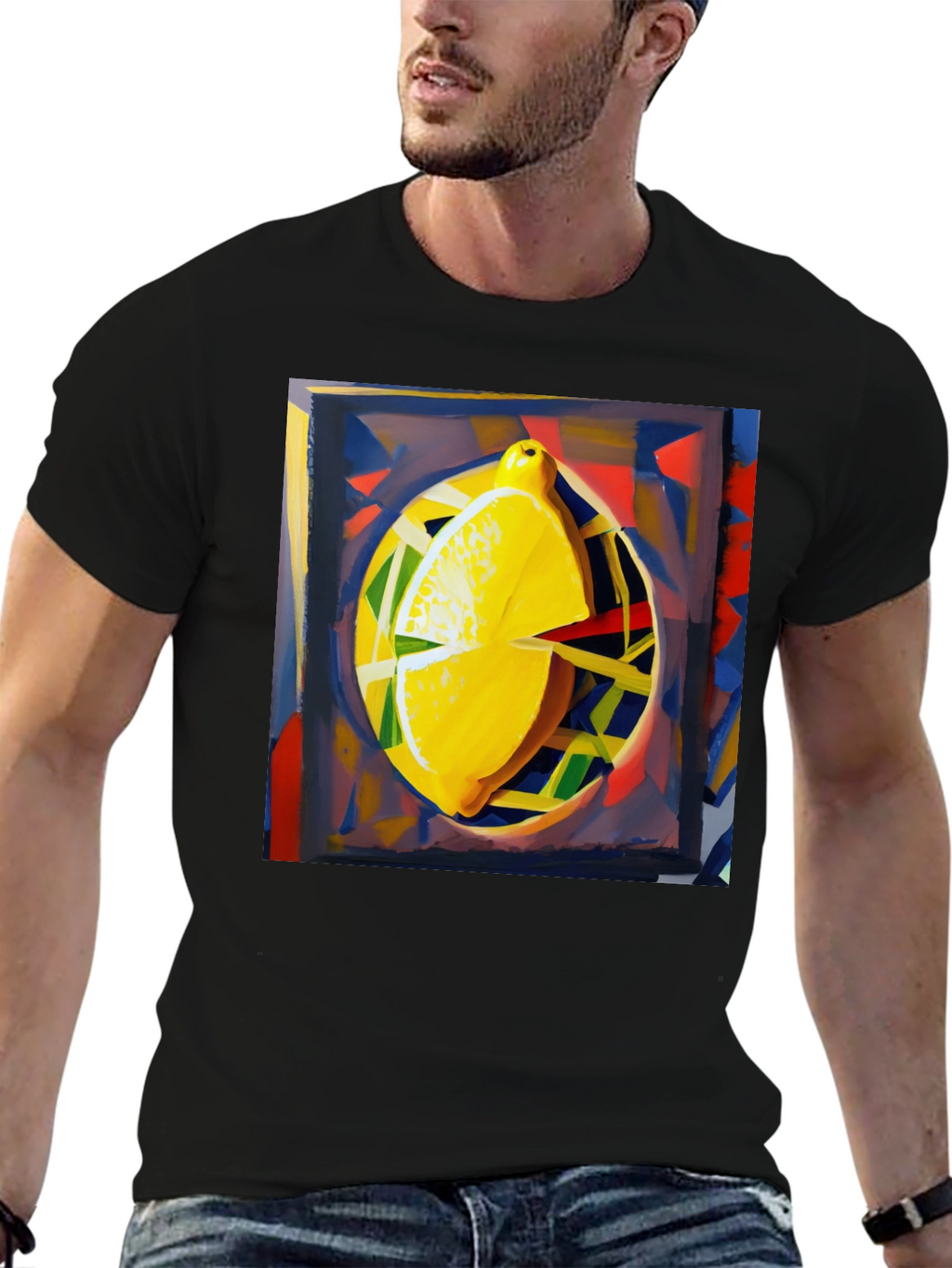 Abstract Lemon Graphic Tee