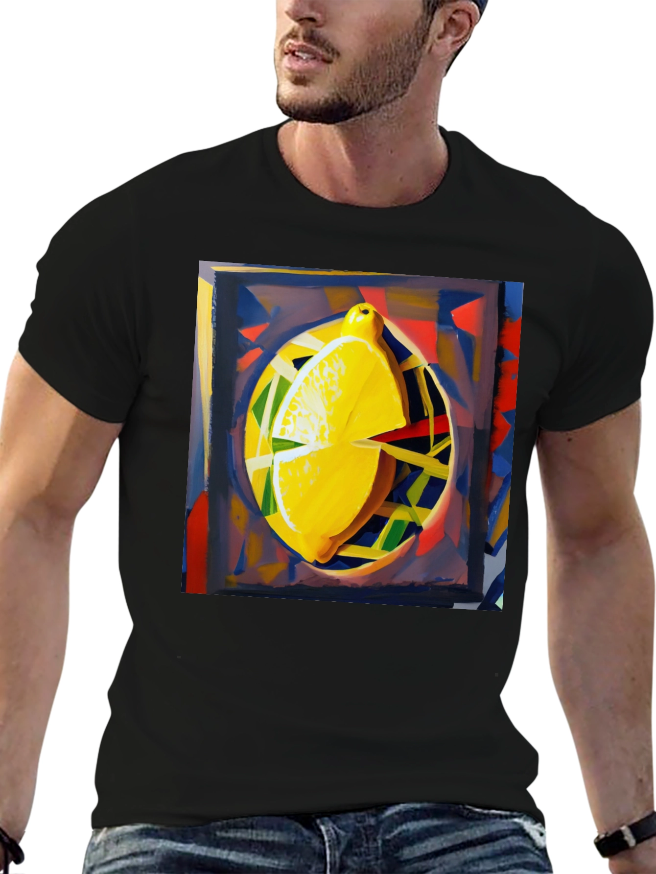 Abstract Lemon Graphic Tee