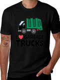 I Love Garbage Trucks T-Shirt - Fun Graphic Tee