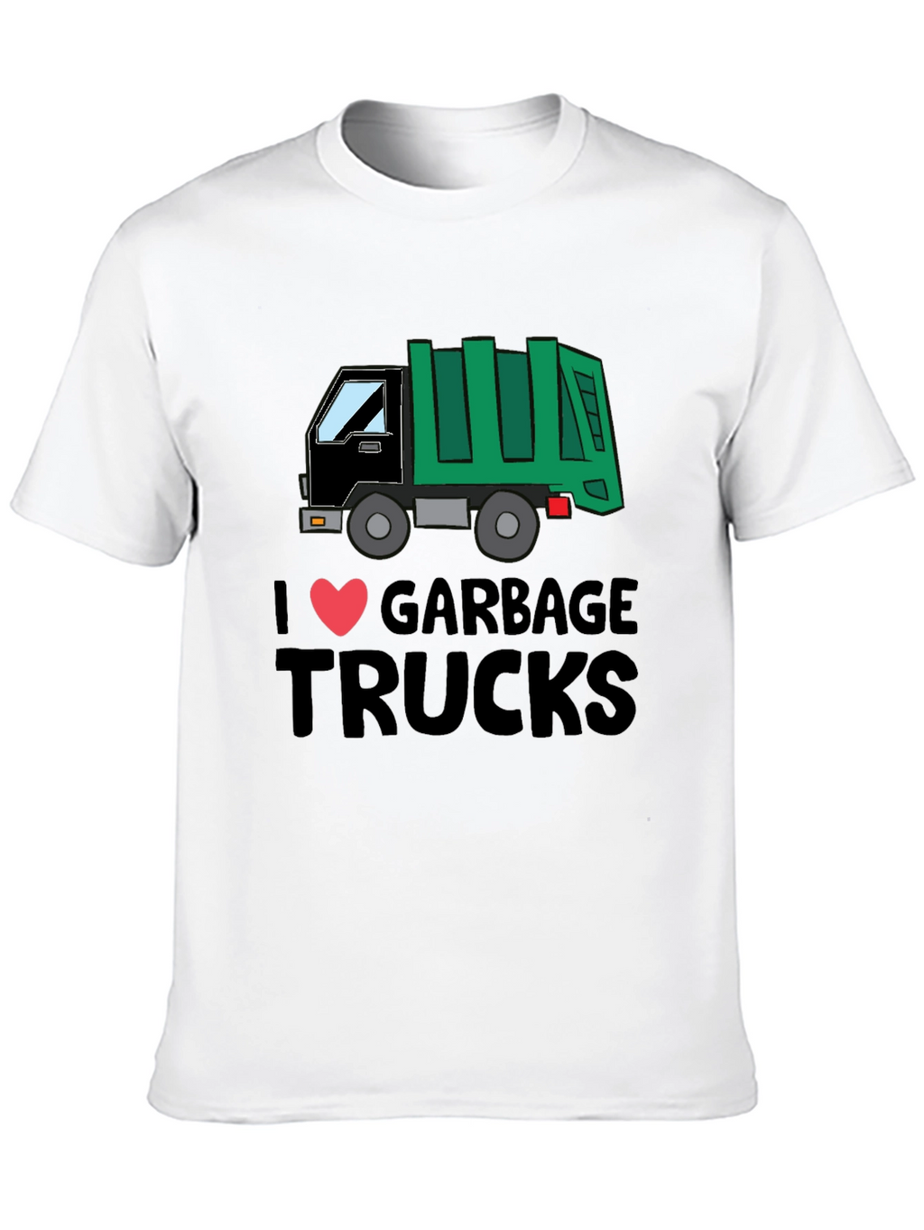 I Love Garbage Trucks T-Shirt - Fun Graphic Tee