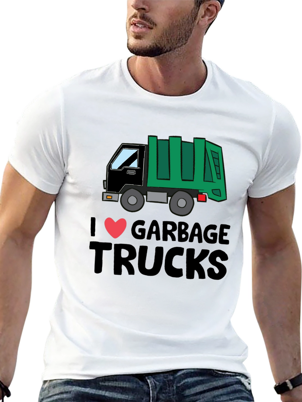 I Love Garbage Trucks T-Shirt - Fun Graphic Tee