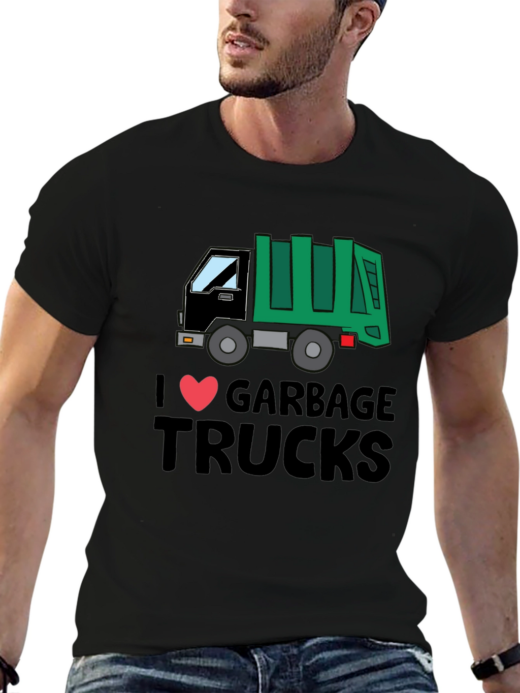 I Love Garbage Trucks T-Shirt - Fun Graphic Tee