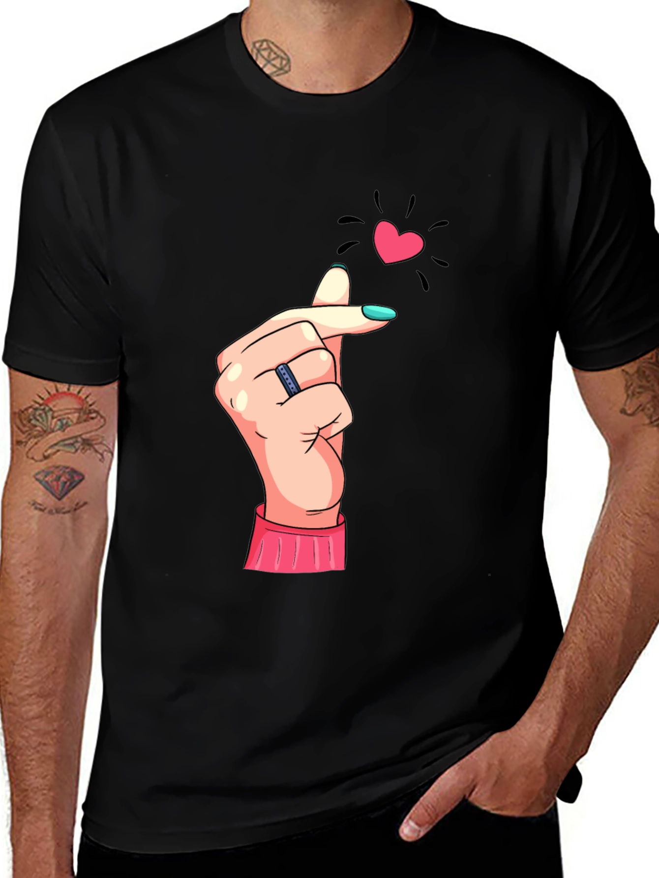 Love Hand Gesture Graphic T-Shirt