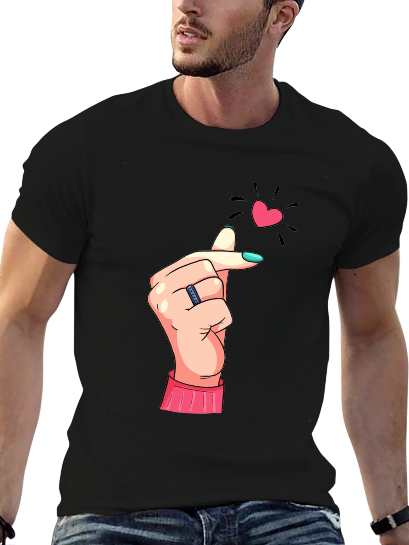 Love Hand Gesture Graphic T-Shirt