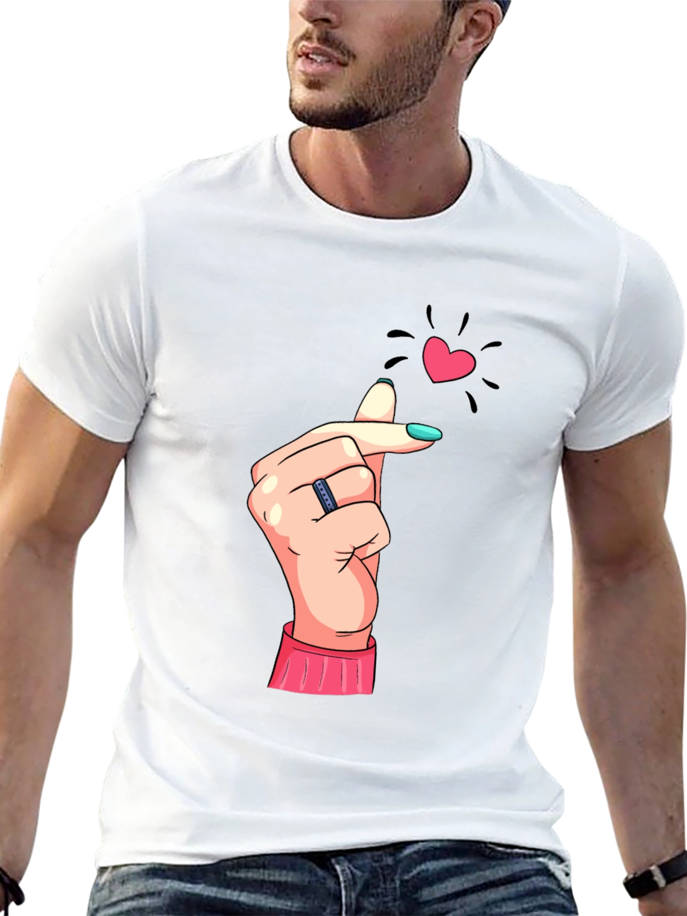 Love Hand Gesture Graphic T-Shirt