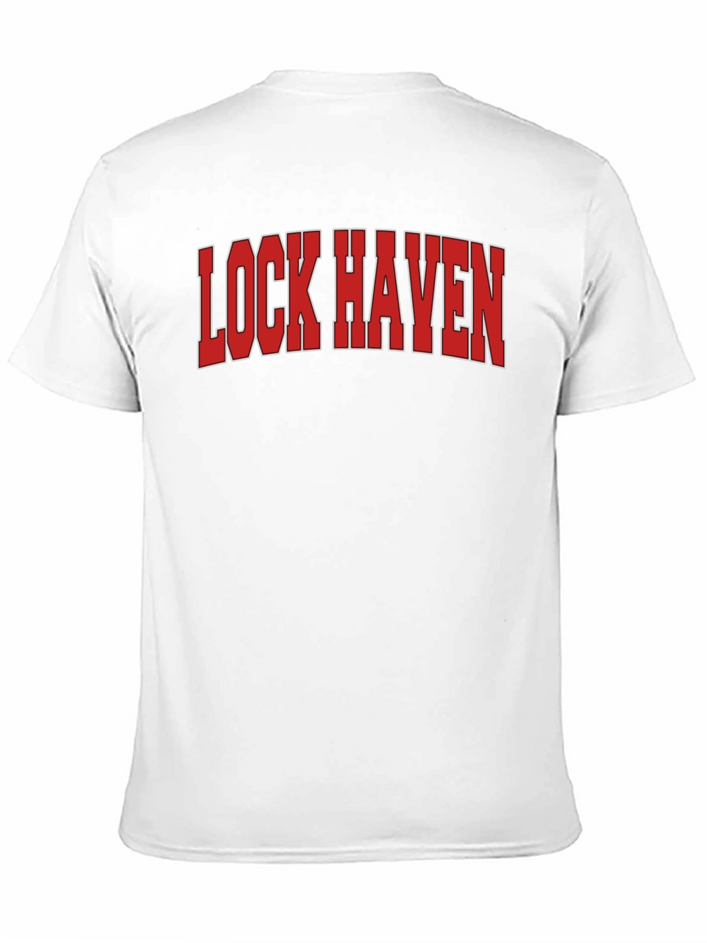 Lock Haven T-Shirt - Red Text Graphic Tee