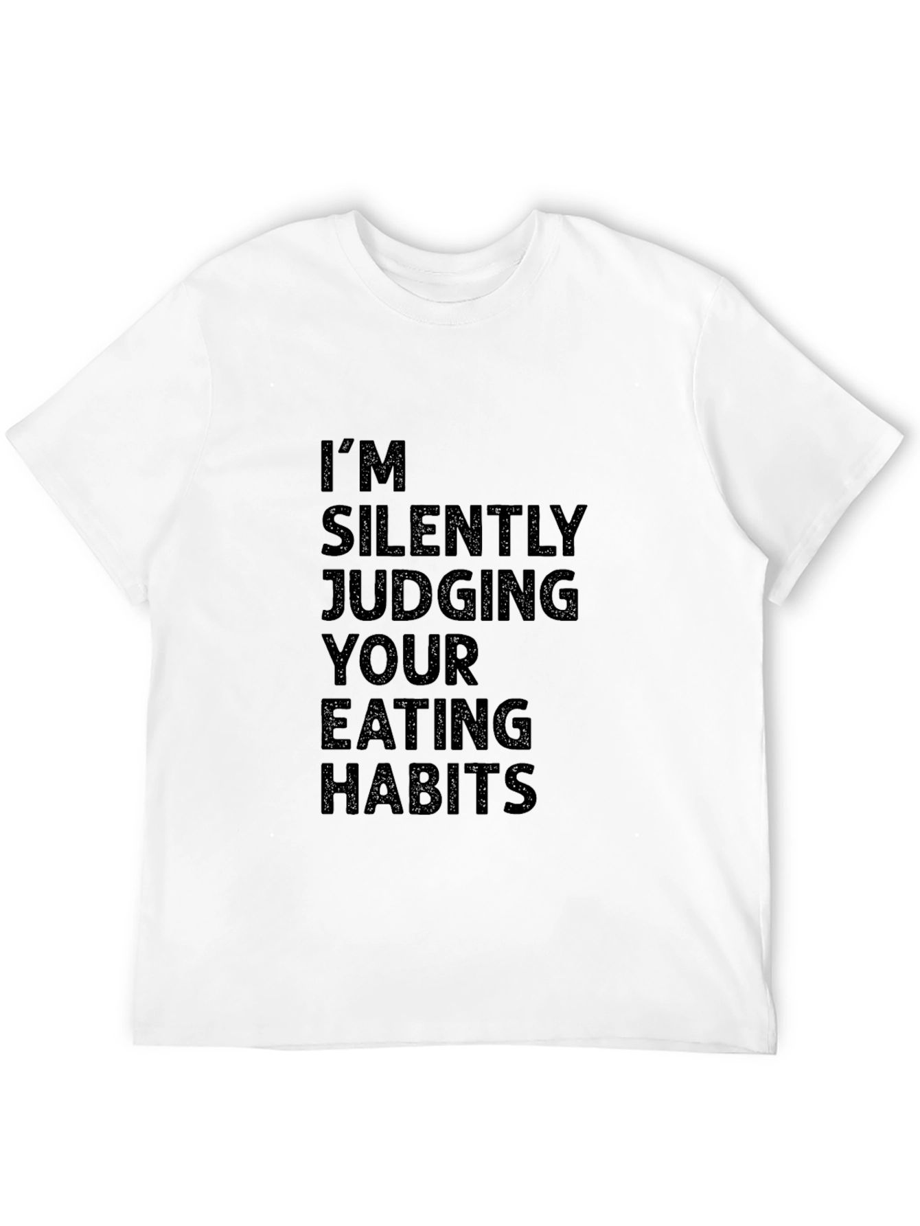Im Silently Judging Eating Habits Black Graphic Tee