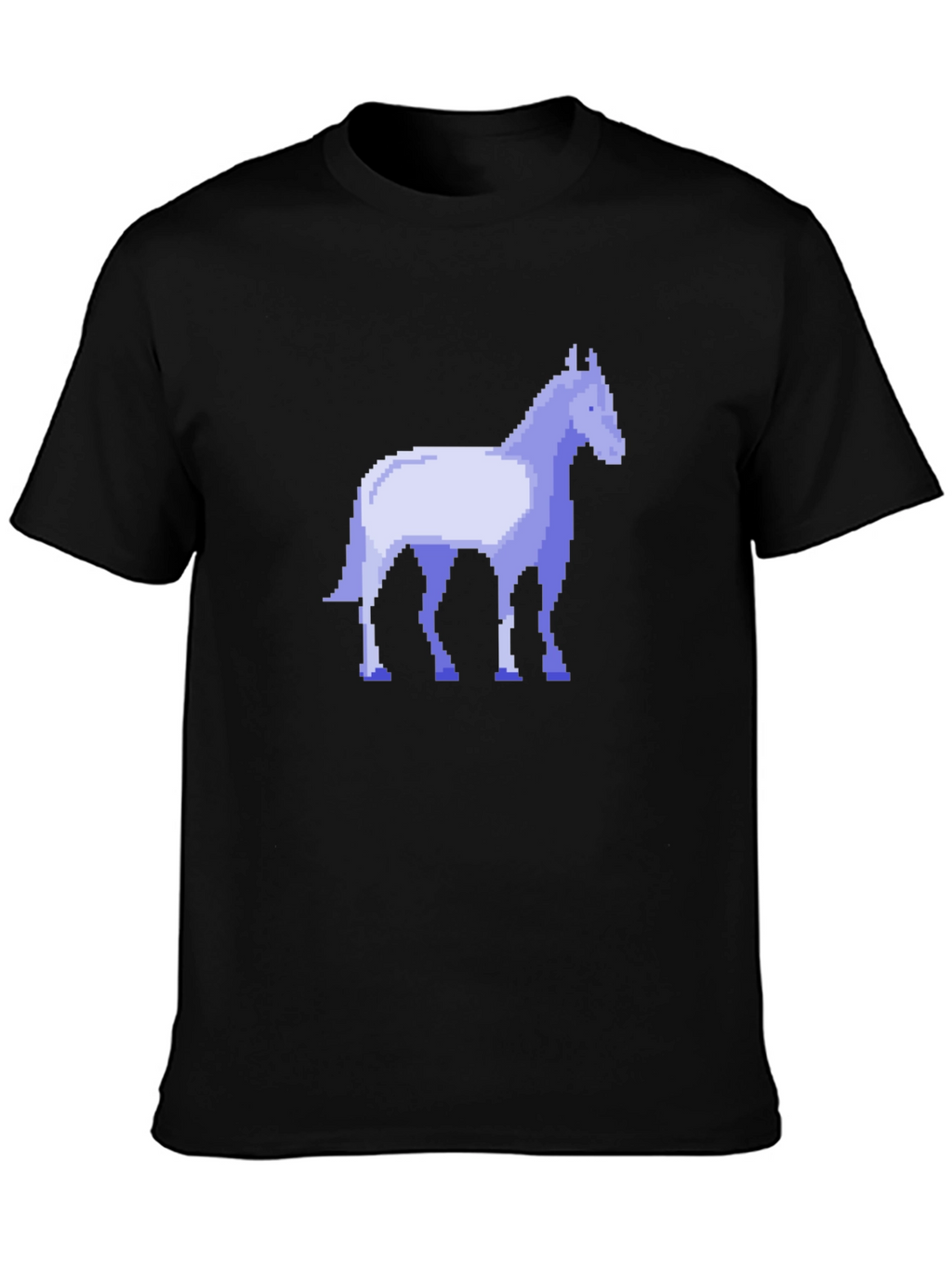 Pixel Horse Black T-Shirt - Retro Gaming Style