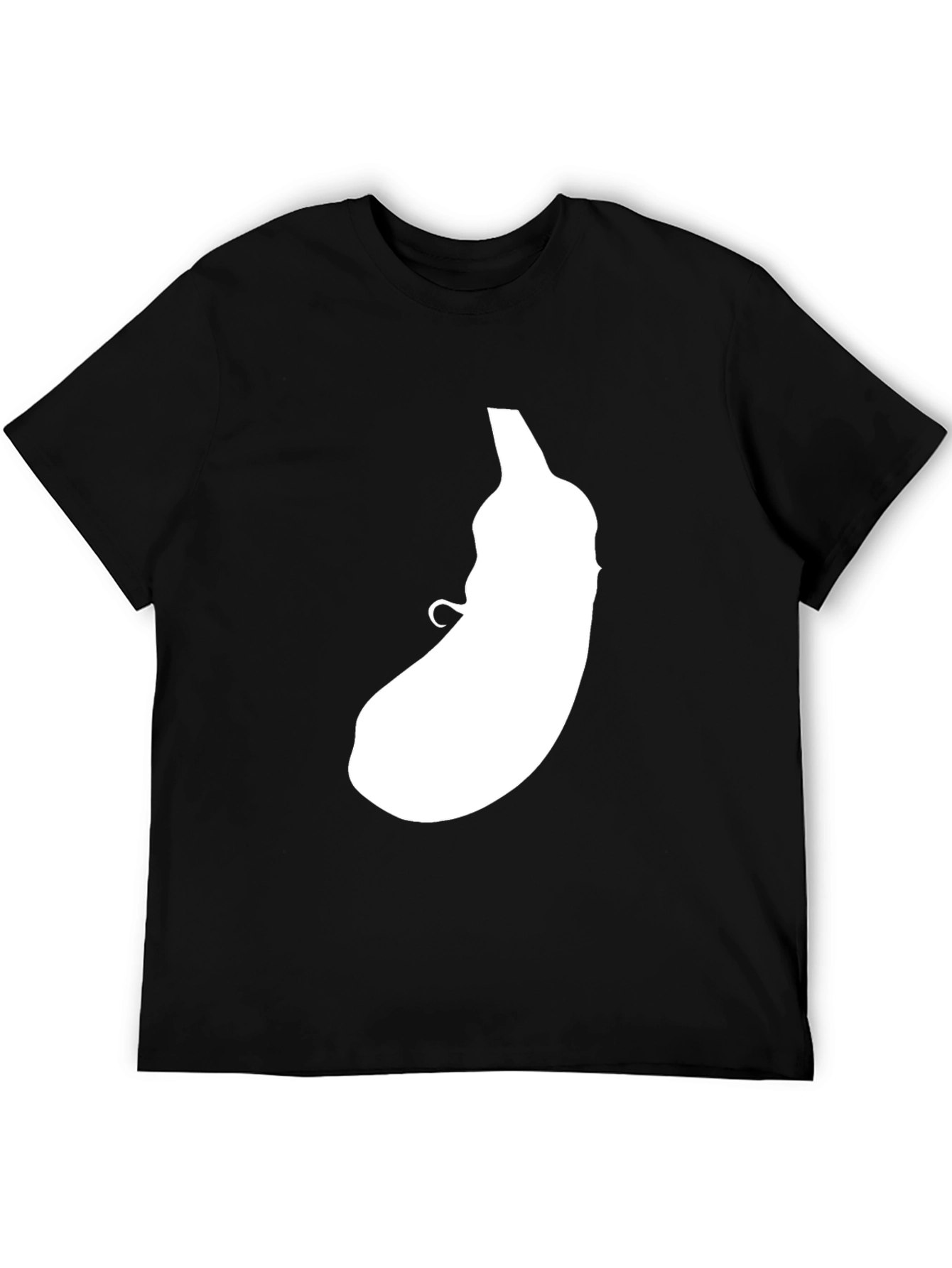 Eggplant Graphic Tee - Black Casual T-Shirt