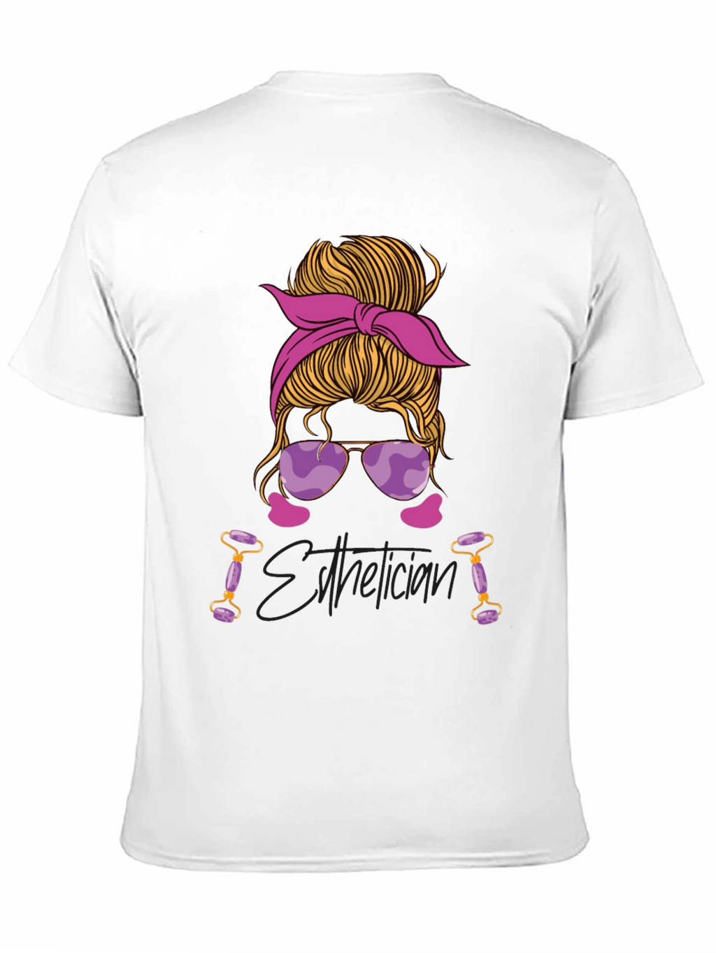 Esthetician Messy Bun Graphic T-Shirt