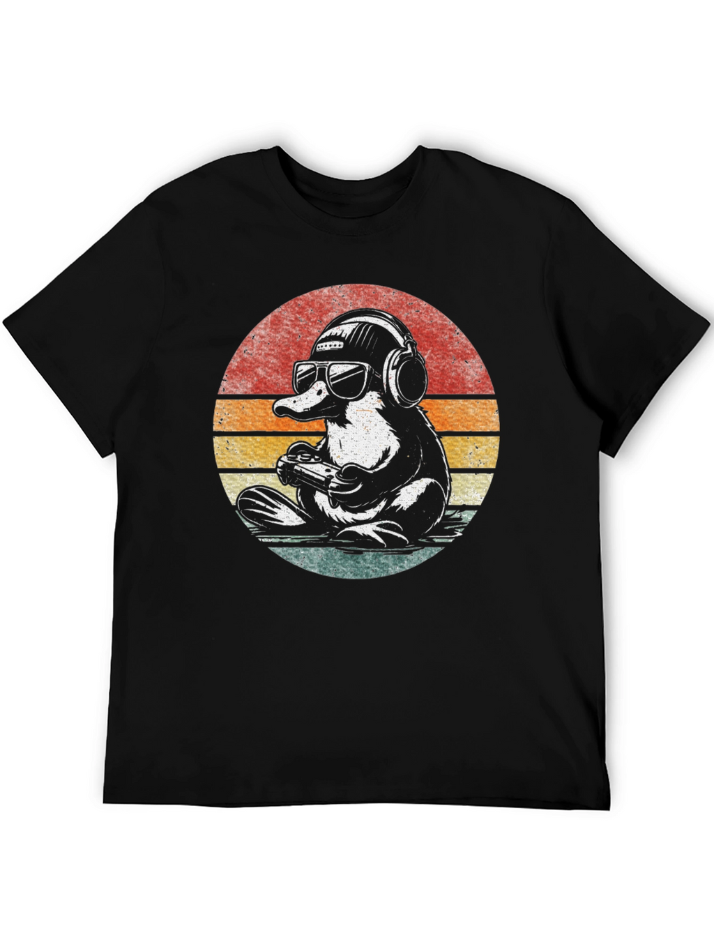 Gamer Platypus T-Shirt - Retro Style
