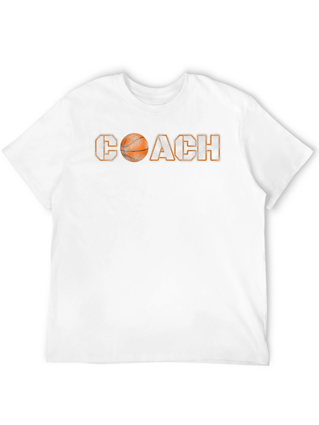 Basketball Coach Graphic Tee - Black Crew Neck Shirt