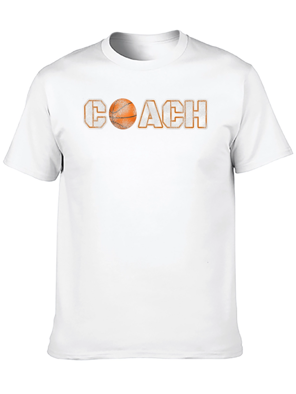 Basketball Coach Graphic Tee - Black Crew Neck Shirt