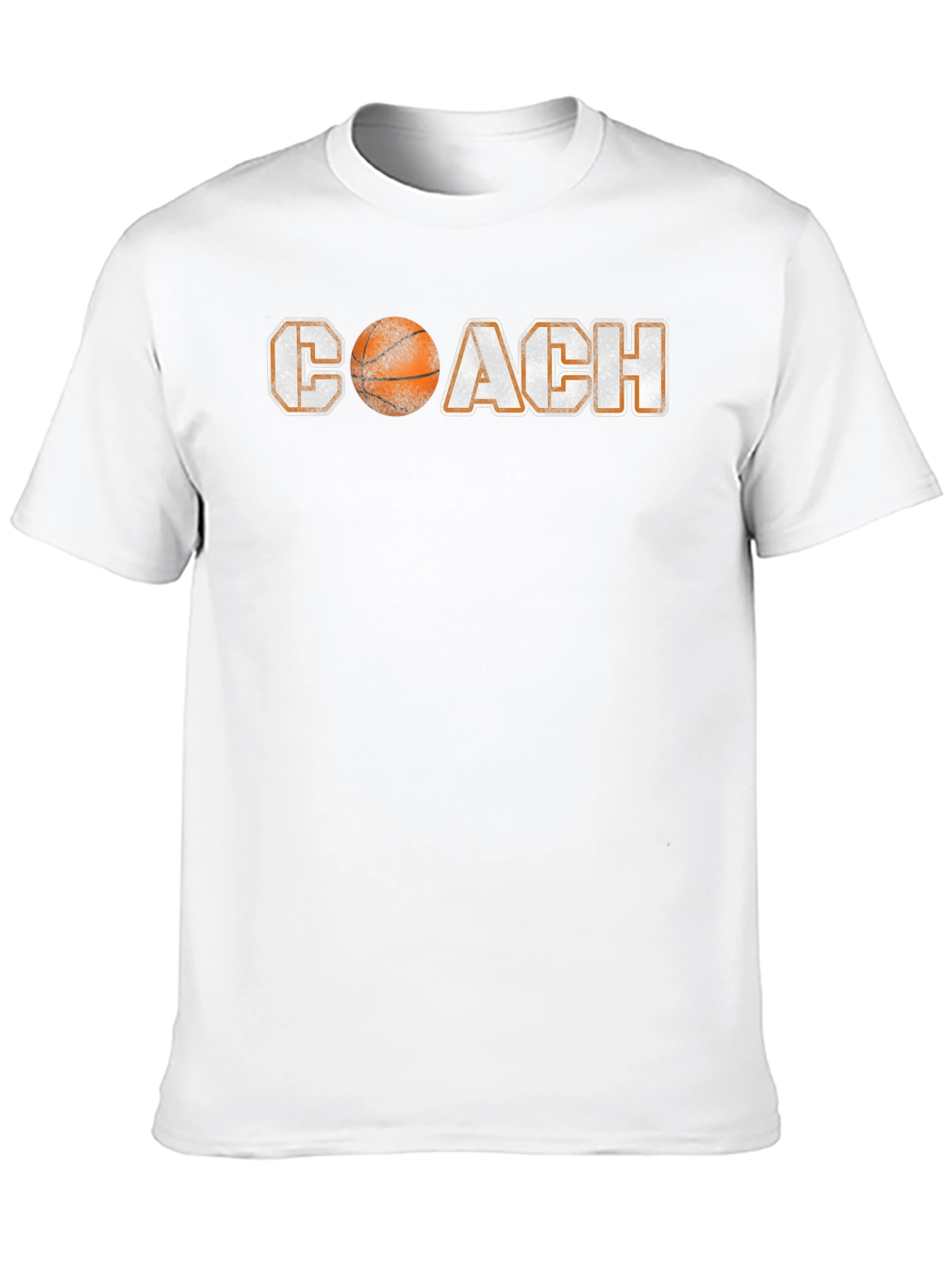 Basketball Coach Graphic Tee - Black Crew Neck Shirt