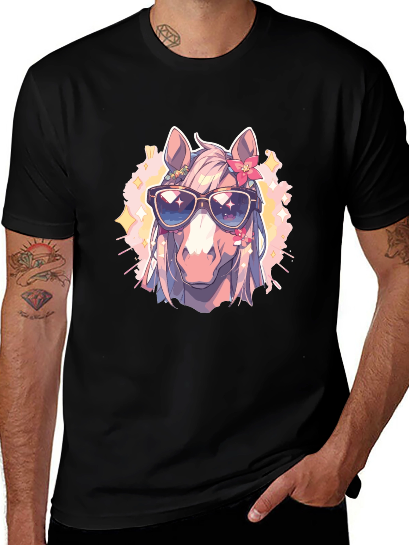 Cool Horse Tee - Anime Style