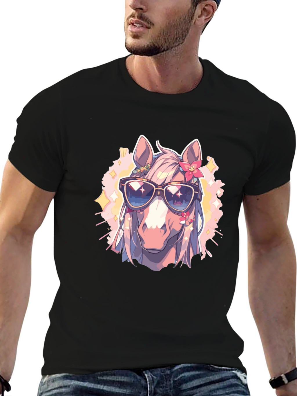 Cool Horse Tee - Anime Style