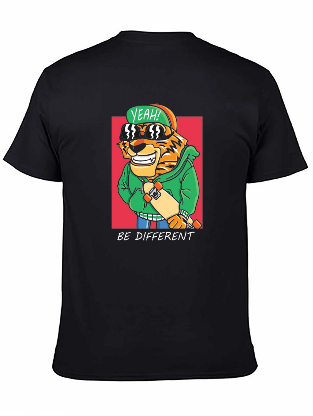 Cool Tiger Skateboarder Graphic Tee