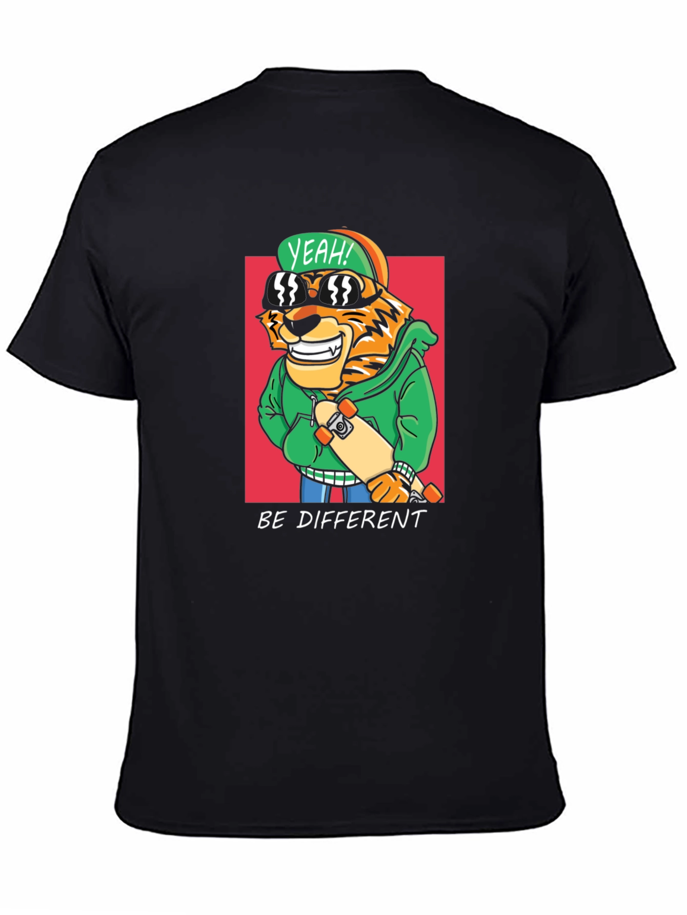 Cool Tiger Skateboarder Graphic Tee