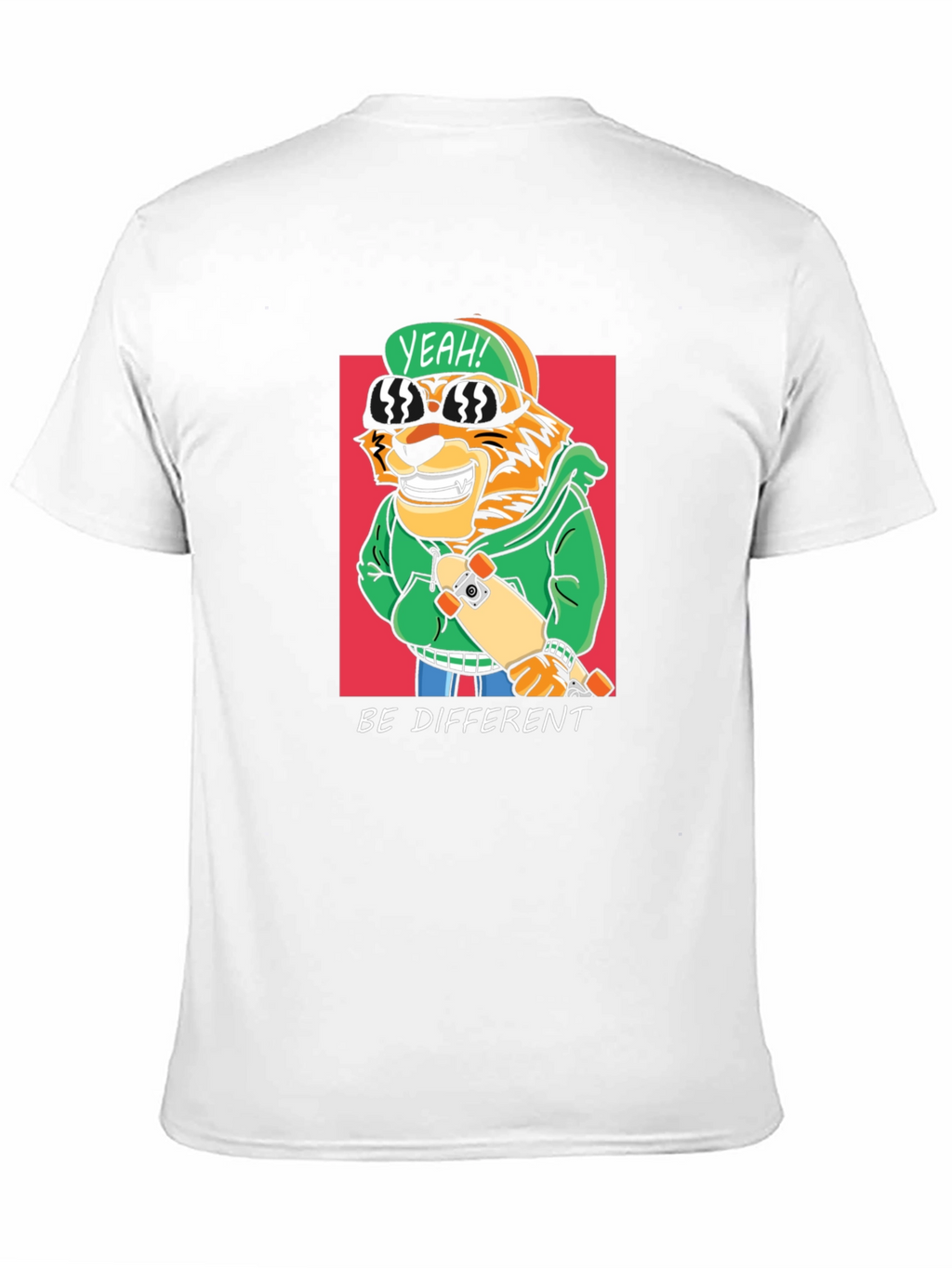 Cool Tiger Skateboarder Graphic Tee