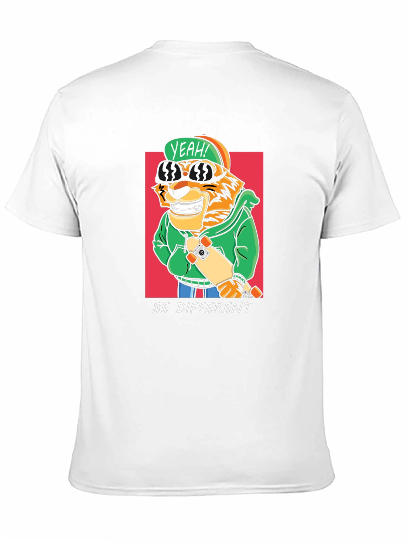 Cool Tiger Skateboarder Graphic Tee
