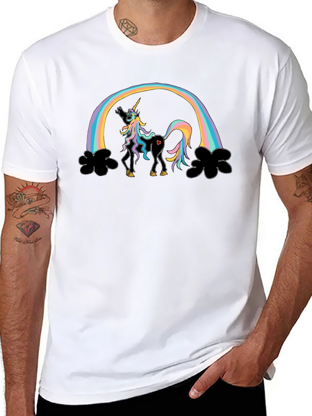Rainbow Unicorn T-Shirt Funny Design