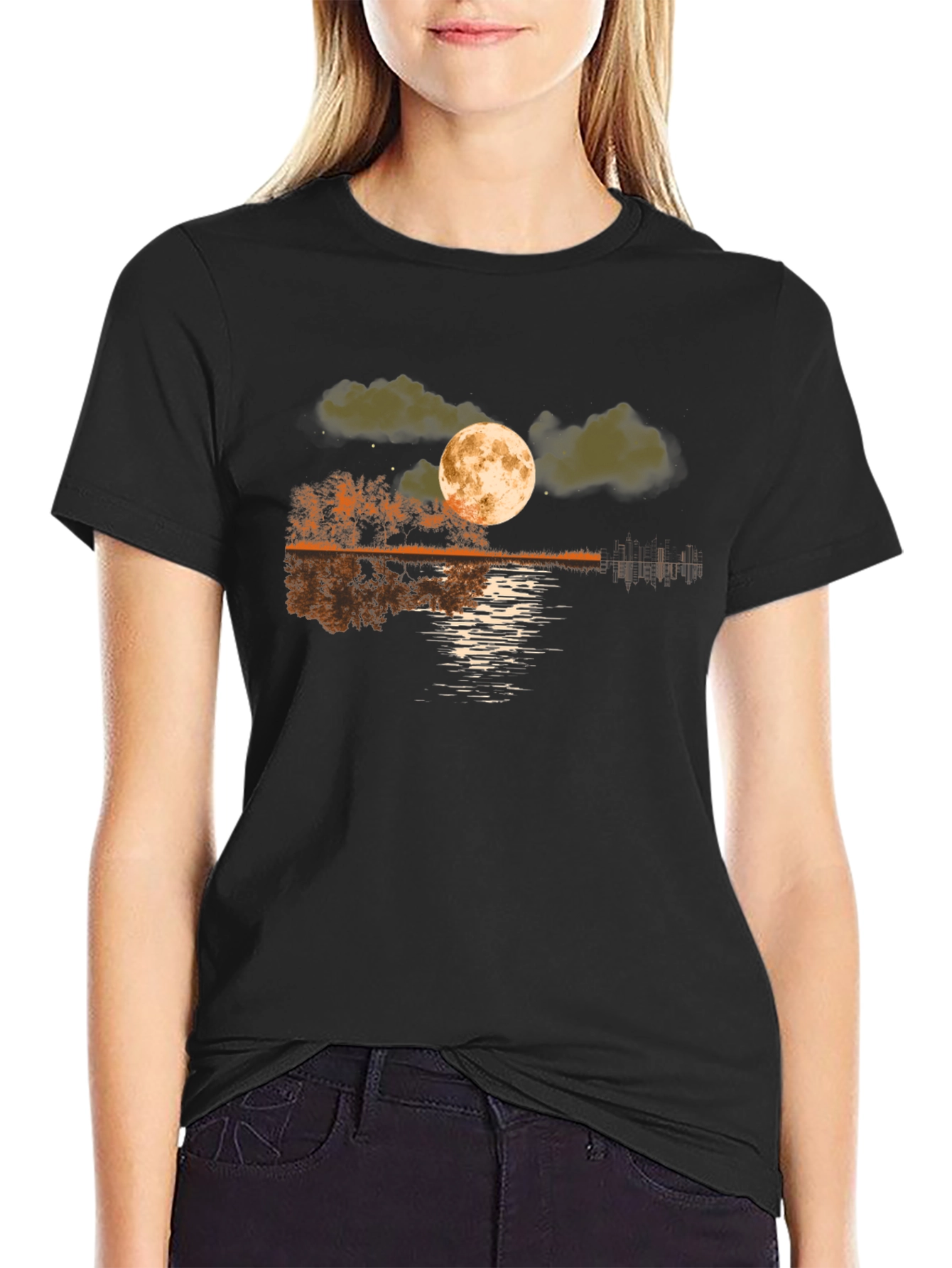 Moonlit Lake Graphic T-Shirt