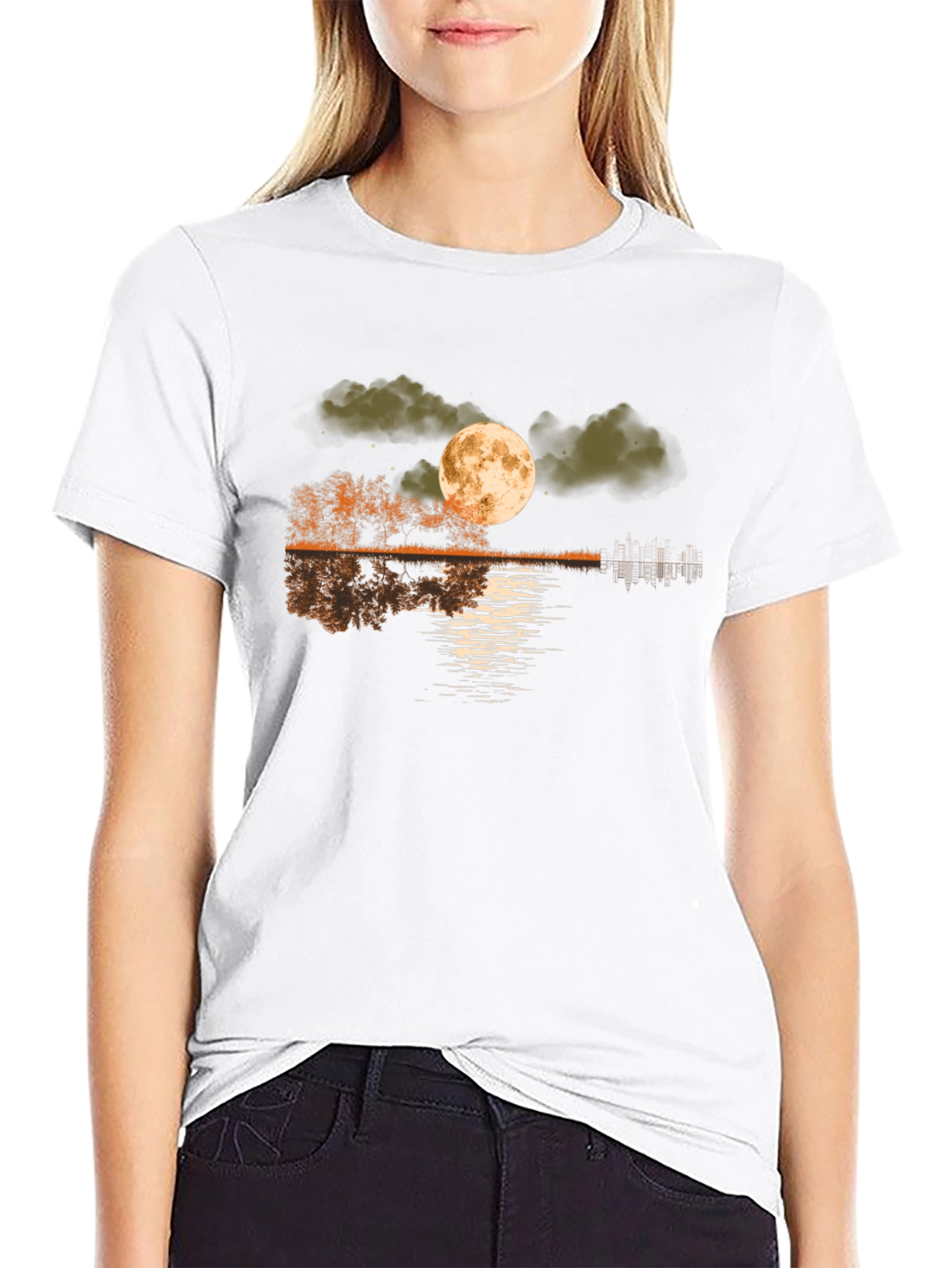 Moonlit Lake Graphic T-Shirt