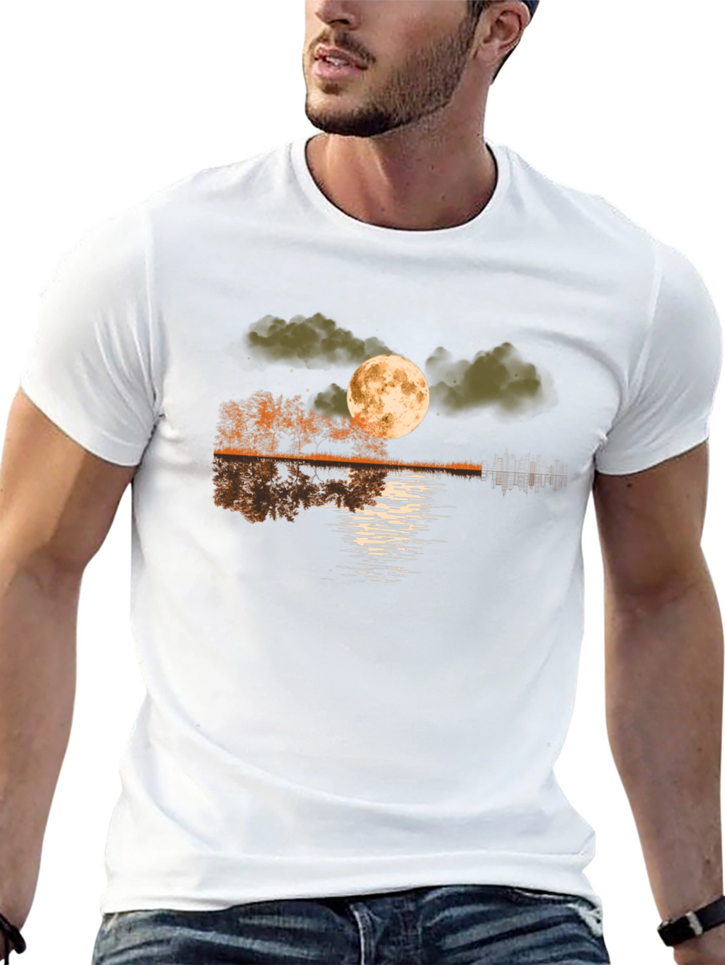 Moonlit Lake Graphic T-Shirt