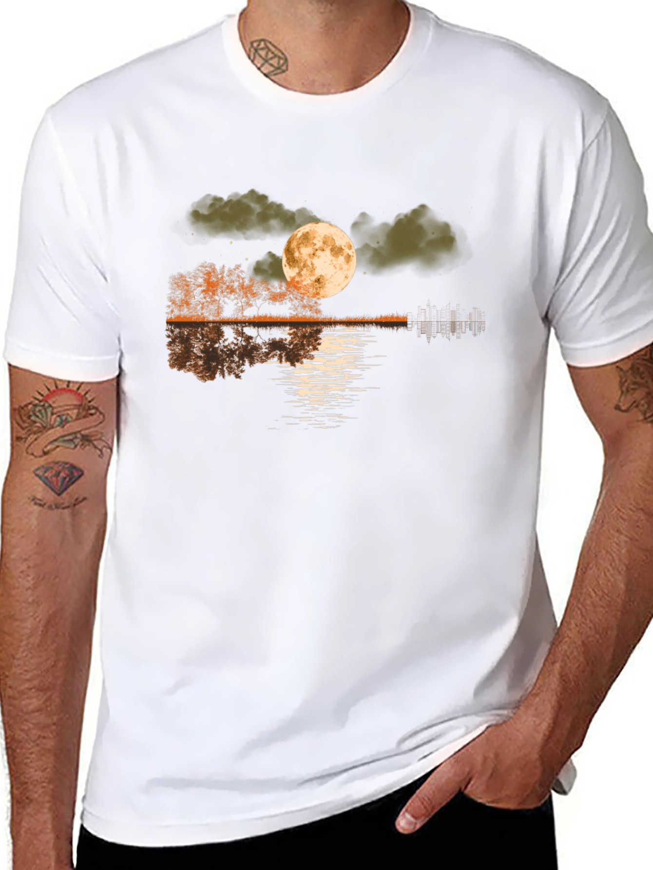 Moonlit Lake Graphic T-Shirt
