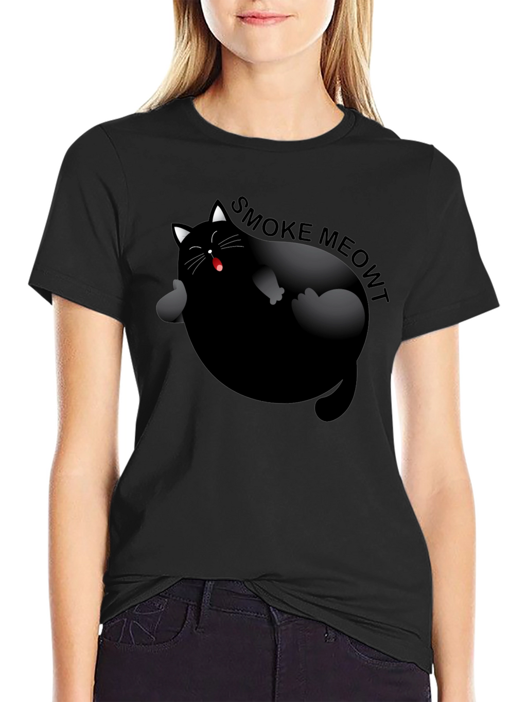 Smoke Meowt Cat Graphic T-Shirt